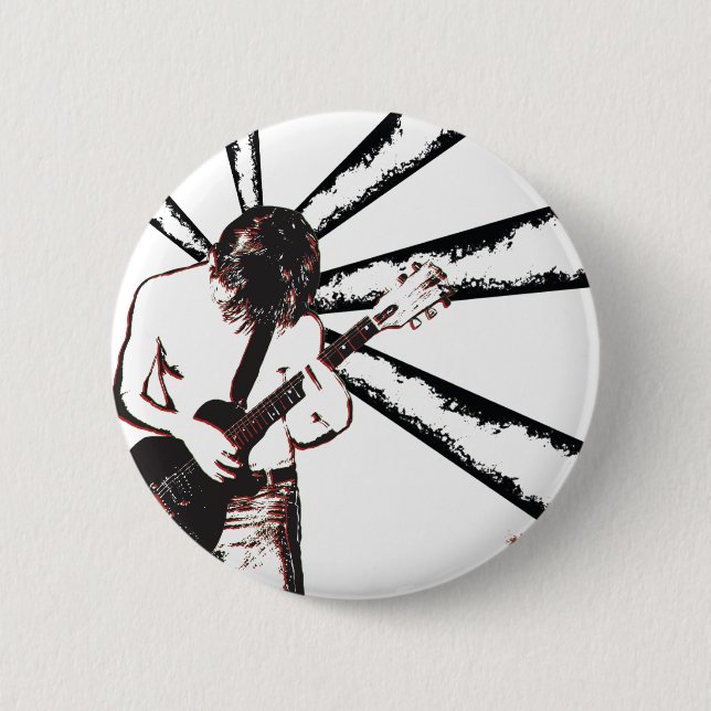 Badge Rond 5 Cm Rocker punk (Devant)