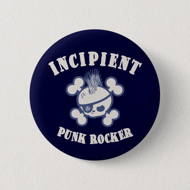 Badge Rond 5 Cm Rocker punk naissant (Devant)
