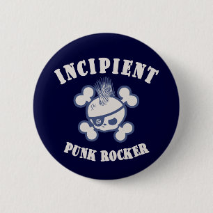 Badge Rond 5 Cm Rocker punk naissant
