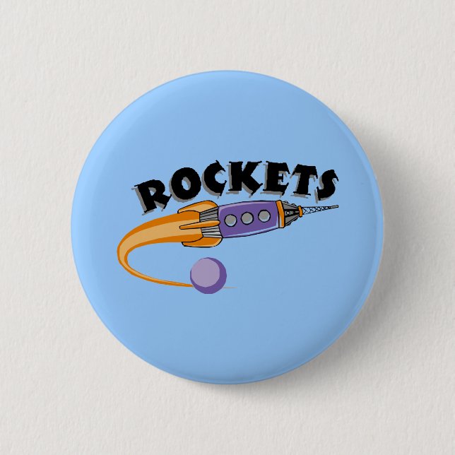 Badge Rond 5 Cm Rocket (Devant)