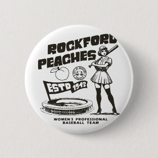 Badge Rond 5 Cm Rockford Peaches Women's Bysebyll Team 1943 - 
