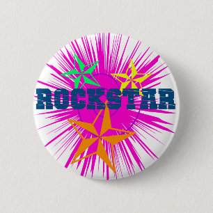 Badge Rond 5 Cm RockStar