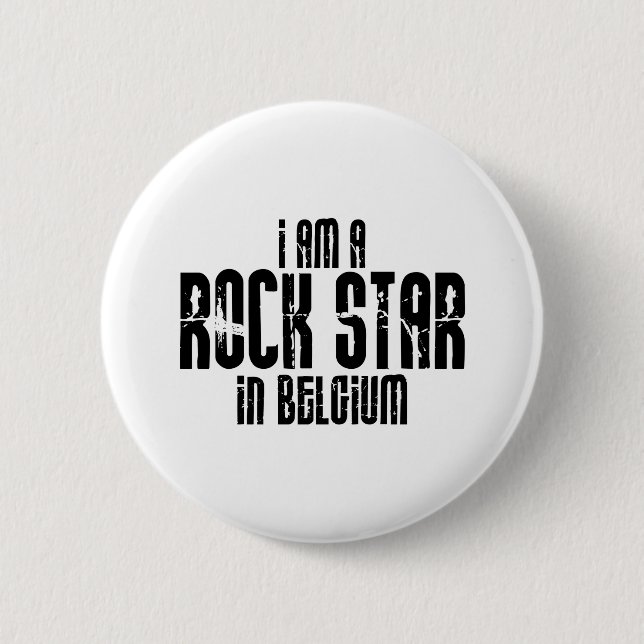 Badge Rond 5 Cm Rockstar en Belgique (Devant)