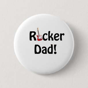Badge Rond 5 Cm Rockstar Papa