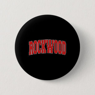 Badge Rond 5 Cm Rockwood Mi Michigan Varsity Style Usa Vintage