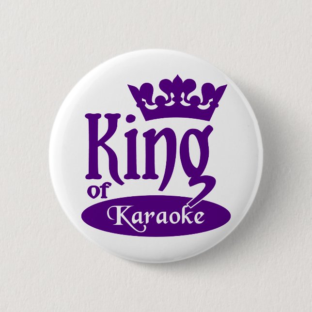 Badge Rond 5 Cm Roi de bouton de karaoke (Devant)