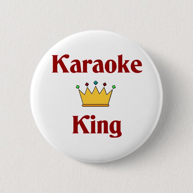 Badge Rond 5 Cm Roi de karaoke (Devant)