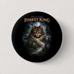 Badge Rond 5 Cm Roi de la Forêt
