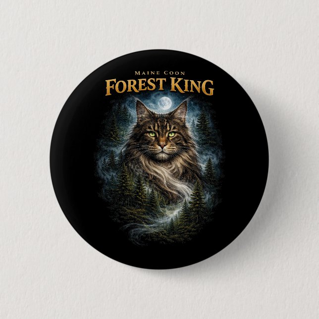 Badge Rond 5 Cm Roi de la Forêt (Devant)