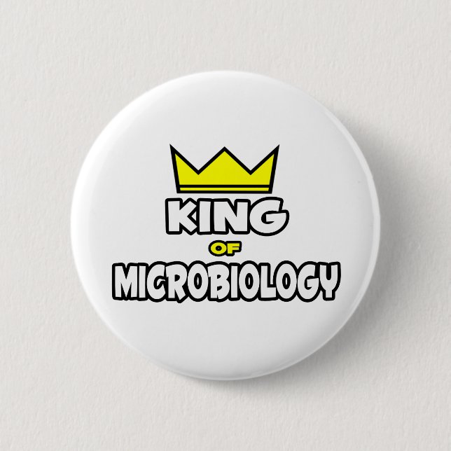 Badge Rond 5 Cm Roi de la microbiologie (Devant)