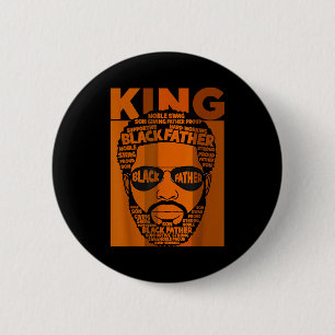 Badge Rond 5 Cm Roi de l'histoire noire Père Mélanine Afro-América