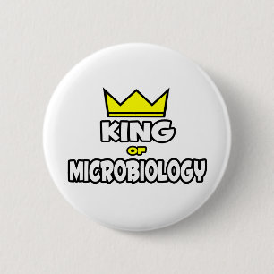 Badge Rond 5 Cm Roi de microbiologie