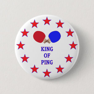 Badge Rond 5 Cm Roi de Ping Pong