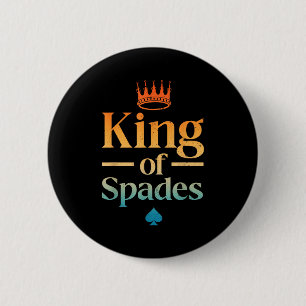 Badge Rond 5 Cm Roi de pique cool Art pour hommes Papa Jeu de cart