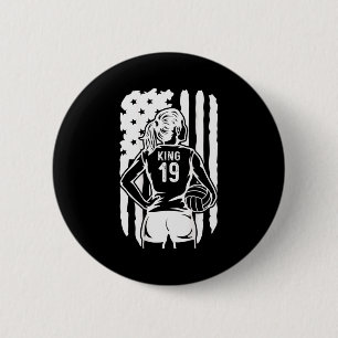 Badge Rond 5 Cm Roi de volley-ball de Fife Life High School 19 