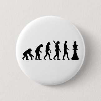 Badge Rond 5 Cm Roi d'échecs d'évolution