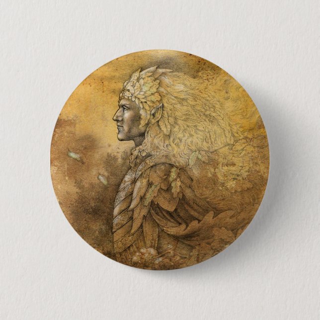 Badge Rond 5 Cm Roi d'Elf (Devant)