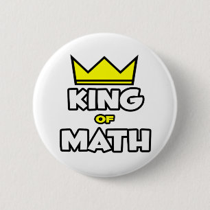 Badge Rond 5 Cm Roi des maths