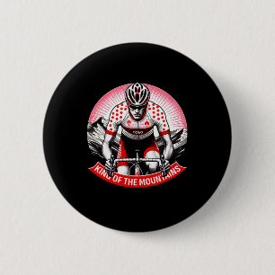 Badge Rond 5 Cm Roi Des Montagnes Cycliste De Vélo De Randonnée