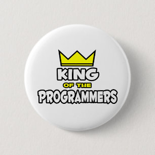 Badge Rond 5 Cm Roi des programmeurs