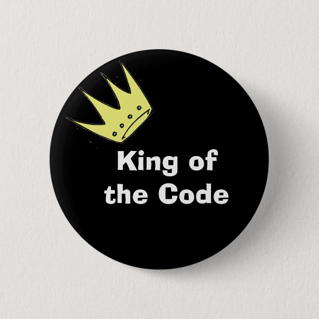 Badge Rond 5 Cm Roi du code (Devant)