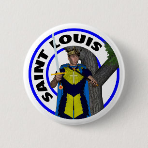 Badge Rond 5 Cm Roi du Saint Louis IX de la France