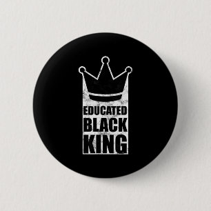 Badge Rond 5 Cm Roi Noir Éduqué Martin Luther King Journee Droits