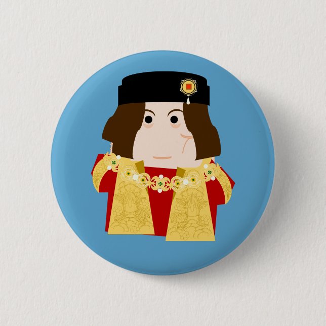 Badge Rond 5 Cm Roi Richard III d'Angleterre (Devant)