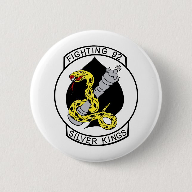 Badge Rond 5 Cm Rois VF-92 argentés (Devant)