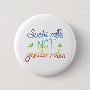 Badge Rond 5 Cm Rôles de genre de Rolls de sushi pas