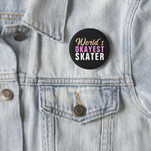 BADGE ROND 5 CM ROLLER DERBY OKAYEST SKATER PIN