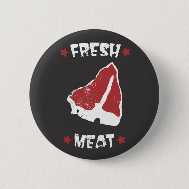 Badge Rond 5 Cm Roller Derby - Viande fraîche (Devant)