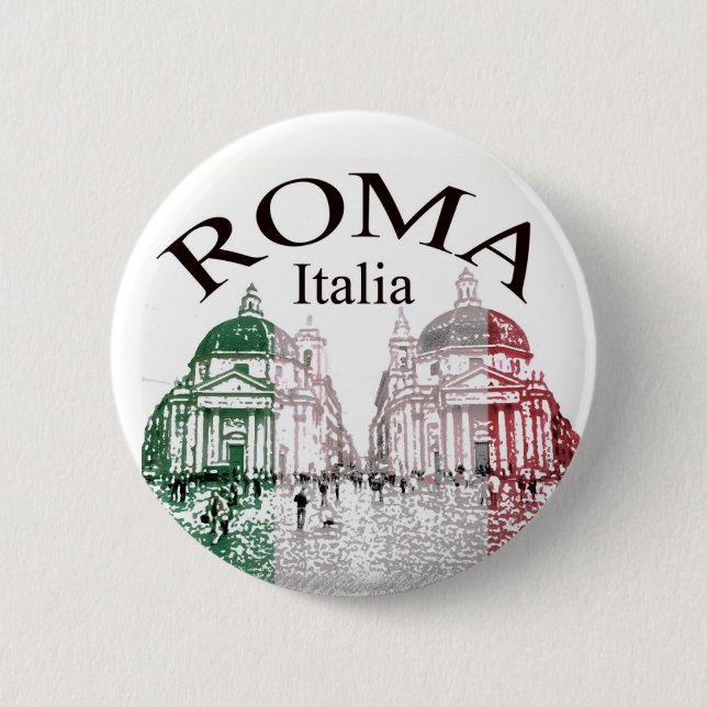 Badge Rond 5 Cm Roma a embouti (Devant)