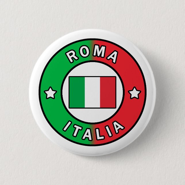 Badge Rond 5 Cm Roma Italia (Devant)
