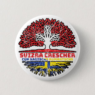 Badge Rond 5 Cm Roman romain Grisons Arbre des Grisons