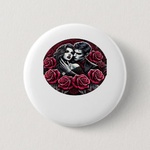 Badge Rond 5 Cm Romance Gothique Vampirique - Jusqu'À La Mort Fait