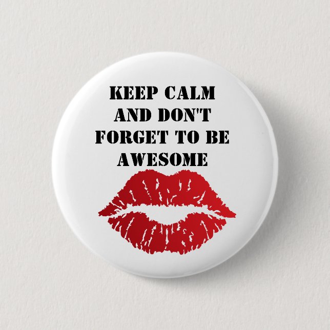 Badge Rond 5 Cm Romantic chic luxe red lips (Devant)