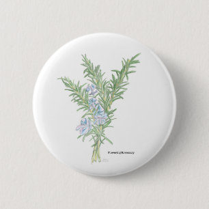 Badge Rond 5 Cm Romarin