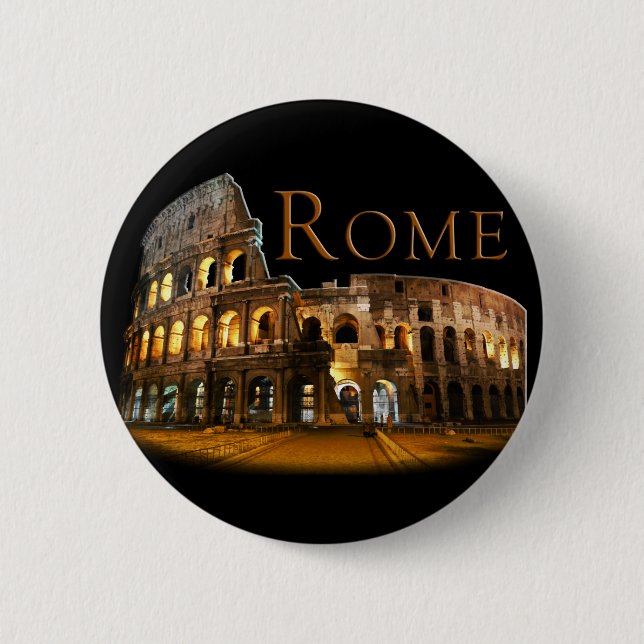 Badge Rond 5 Cm Rome : Le Colosseum (Devant)