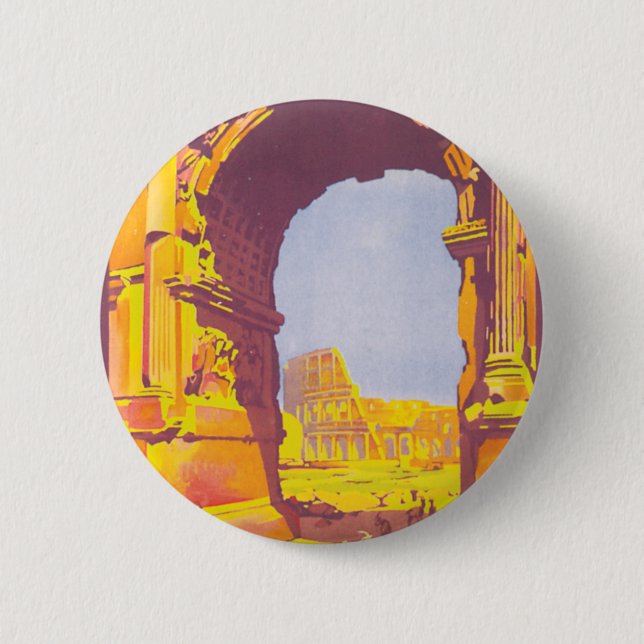 Badge Rond 5 Cm Rome par le train deluxe (Devant)