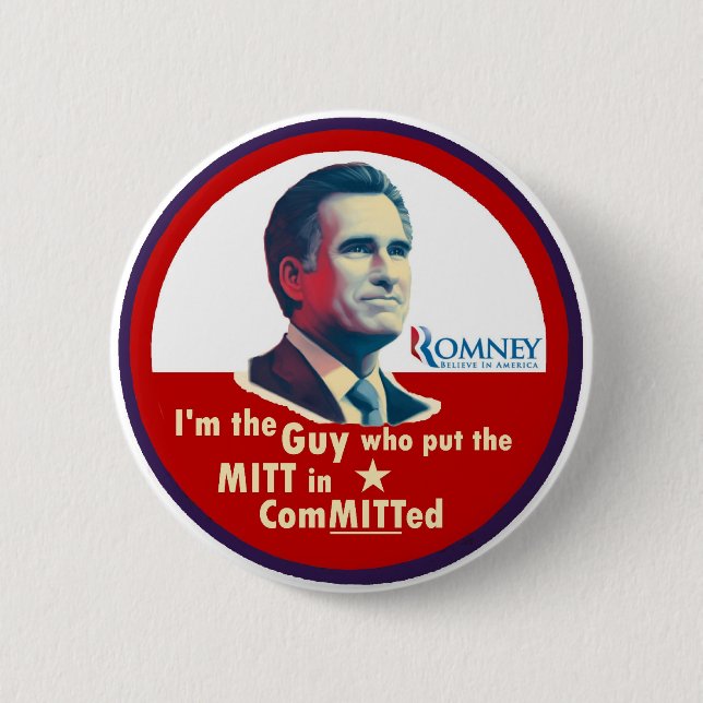 Badge Rond 5 Cm Romney 2012 : Commis (Devant)