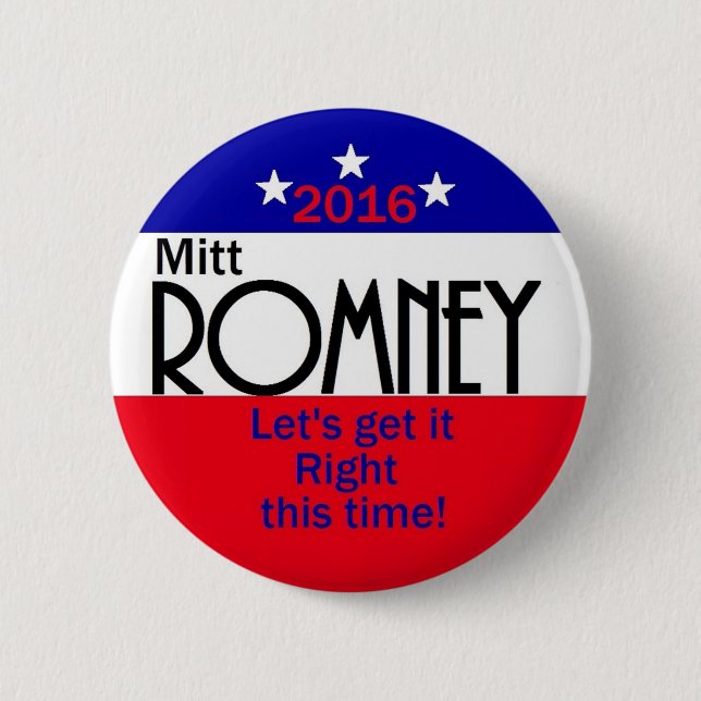 Badge Rond 5 Cm Romney 2016 (Devant)