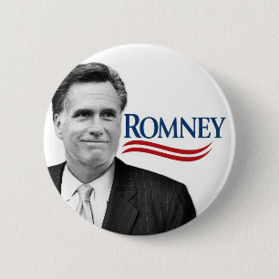 Badge Rond 5 Cm Romney avec photo en noir et blanc