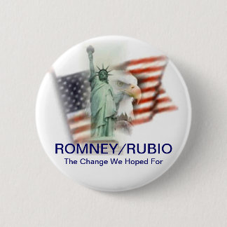 Badge Rond 5 Cm Romney/bouton de campagne élection 2012 de Rubio