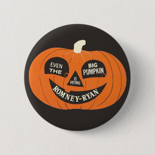 Badge Rond 5 Cm Romney - citrouille de Ryan grand