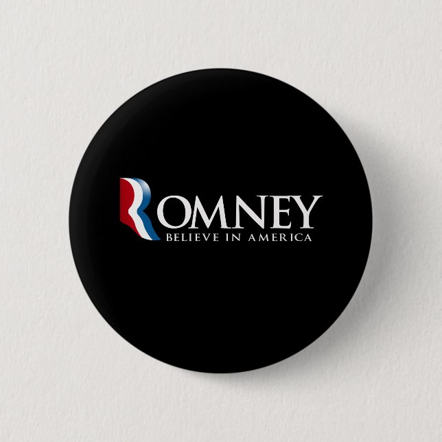 Badge Rond 5 Cm Romney - croyez à l'Amérique - (Devant)