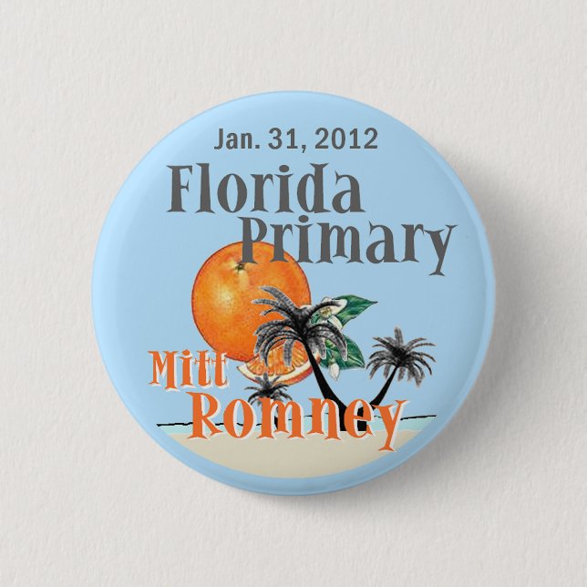 Badge Rond 5 Cm Romney la Floride (Devant)