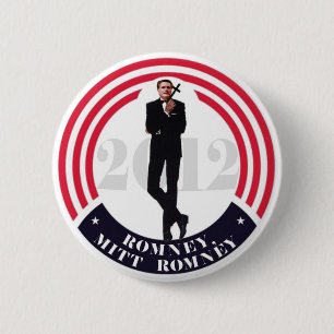 Badge Rond 5 Cm Romney, Mitt Romney