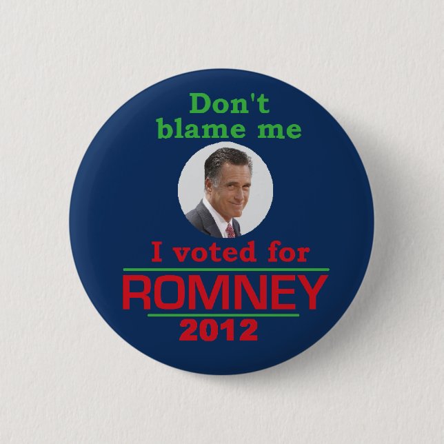 Badge Rond 5 Cm Romney ne me blâment pas (Devant)