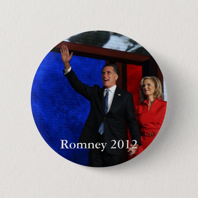 Badge Rond 5 Cm Romney pour le président (Devant)